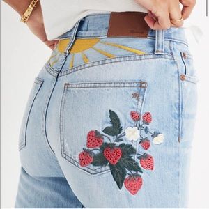 Madewell strawberry jeans